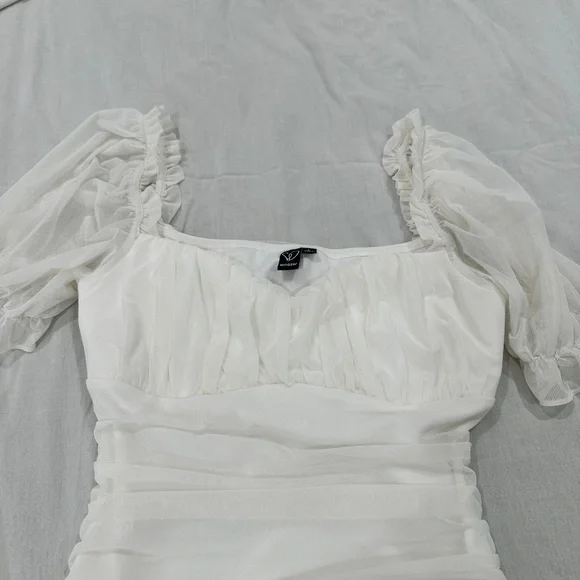 WINDSOR MESH RUFFLES DRESS - Picture 3 of 10